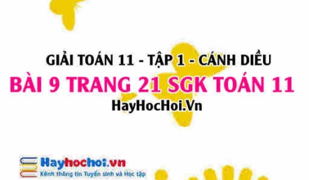 Giải bài 9 trang 21 Toán 11 tập 1 SGK Cánh Diều